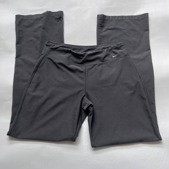 Nike Workout Pants 224172 Size M 8 - 10 Gray Yoga Running Straight Leg - Picture 5 of 6